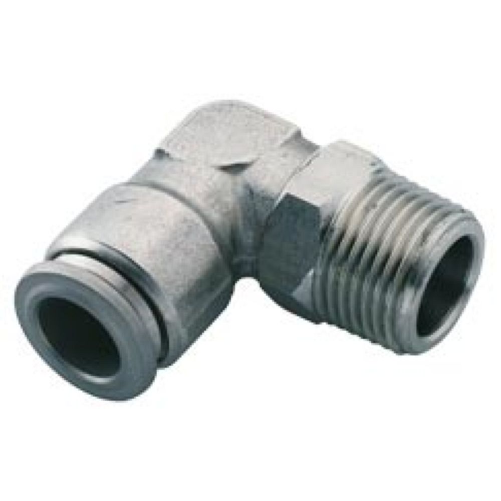 Norgren S01471238. Racores en acero inoxidable Pneufit S - 90&ordm; codo tubo orientable, BSP c&oacute;nica