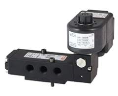 Norgren 9713545000000000. Indirect solenoid actuated spool valve - Inline connection (tapped construction)