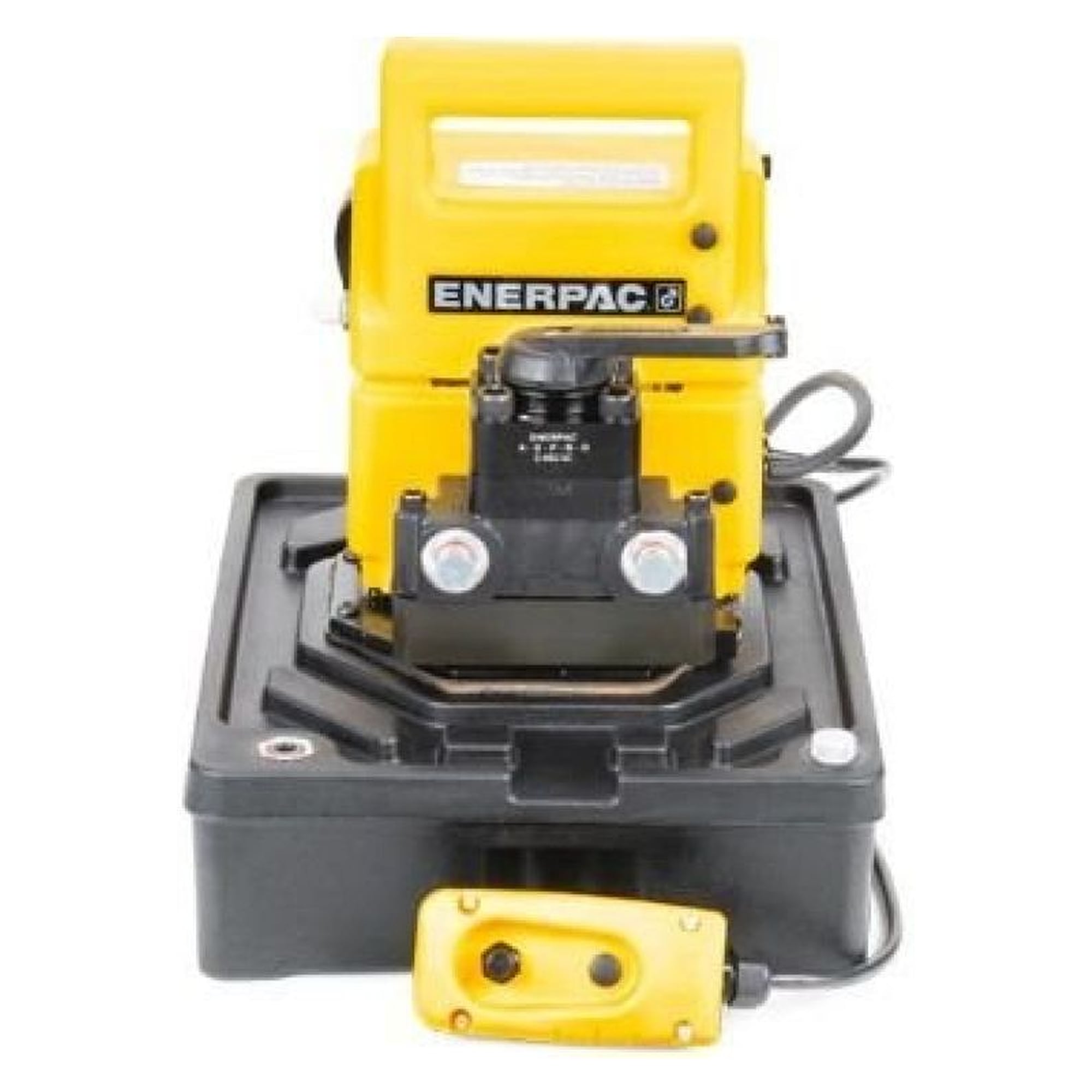 Hydraulik-Elektropumpe, zweistufig, 4/3-Handventil, 230 V - Enerpac PUJ1401E