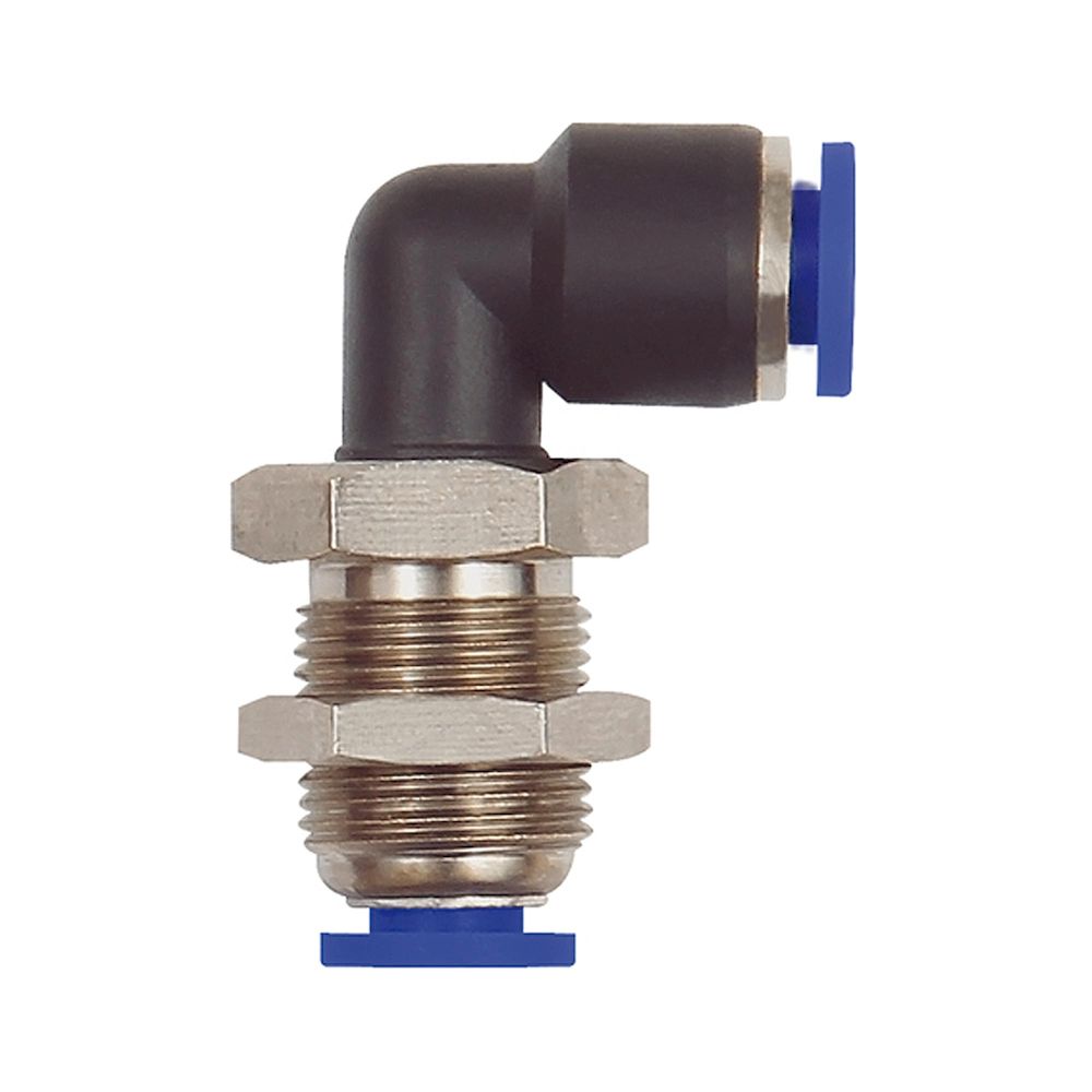 Riegler 109090.Push-in bulkhead L-connector »Blue Series« mini, M10x1