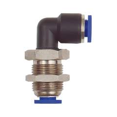 Riegler 109089.Push-in bulkhead L-connector »Blue Series« mini, M8x0.75