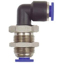 Riegler 109091.Push-in bulkhead L-connector »Blue Series« mini, M12x1