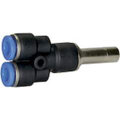 Riegler 109108.Push-in Y-connector, Plug nipple 4 »Blue Series« mini, hose Ø 4