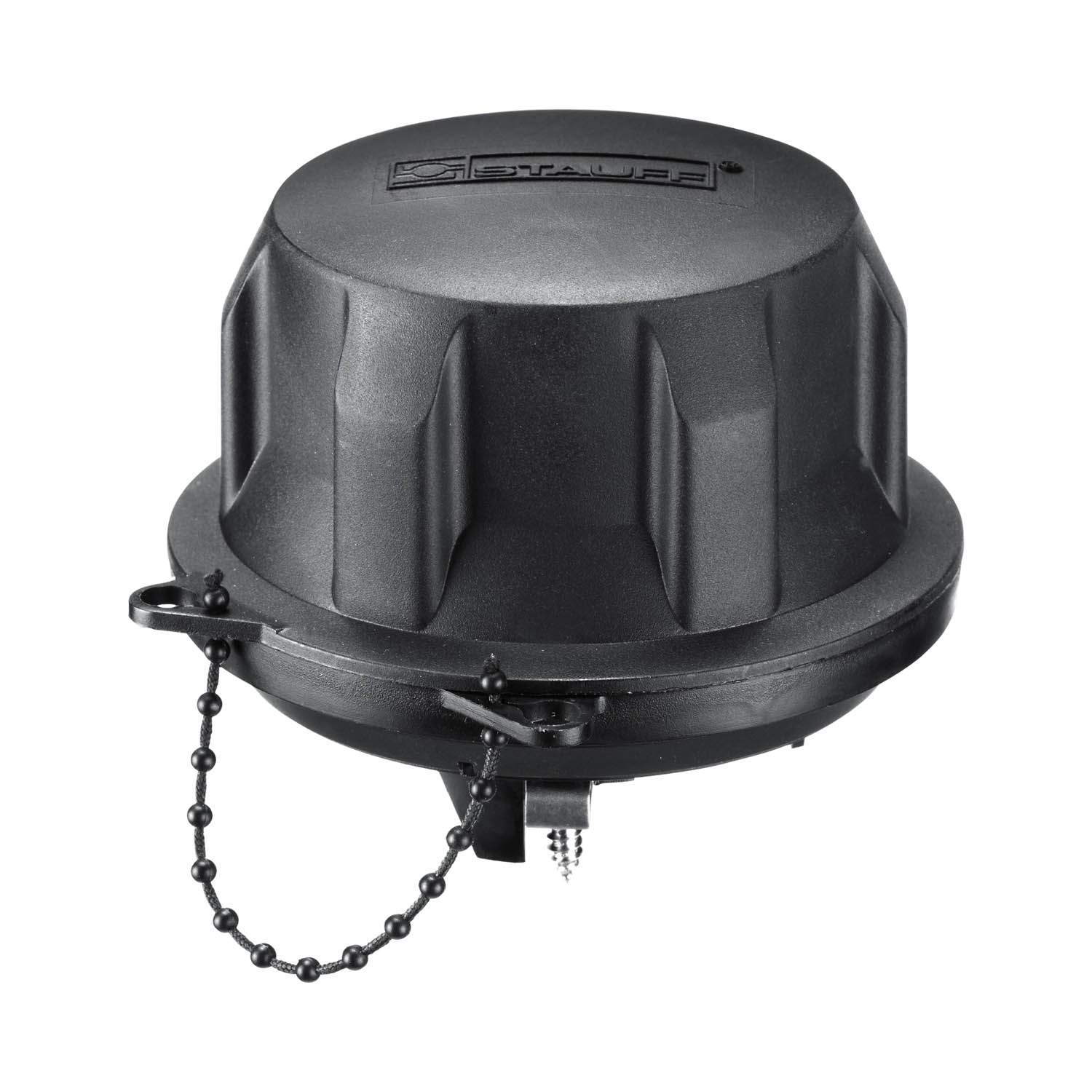 Stauff 1910001032. Einfüll- und Belüftungsfilter aus Kunststoff ohne Druckbeaufschlagung Flansch-Version mit 10µm Luftfilterelement mit Spritzschutz