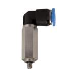 Riegler 109043.Push-in L-fitting »Blue Series« mini, Long, rotating, M3