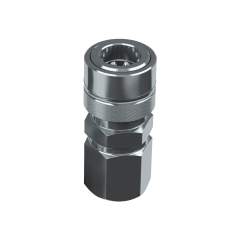 Stauff 6100073982. Steckkupplung Muffe BG 1 - Nennweite 6,3 BSPP-Innengewinde G 1/4" flachdichtend Spezialcompound Dichtung