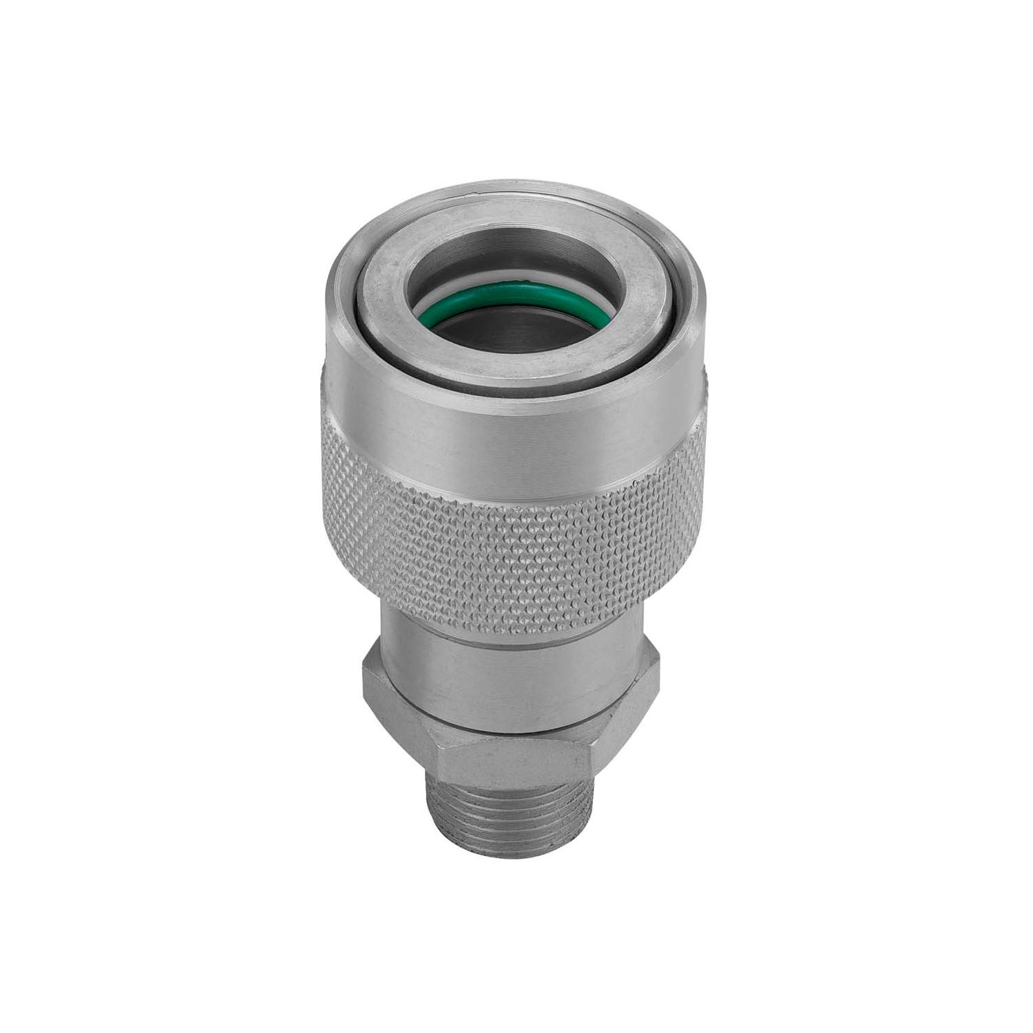 Stauff 6100131578. Quick Release Coupling Screw to Connect High Pressure Poppet Female Size 6 1/4 NPTF Male Carbon Steel NBR+PU+PTFE sealing