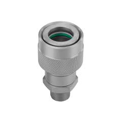 Stauff 6100131578. Quick Release Coupling Screw to Connect High Pressure Poppet Female Size 6 1/4 NPTF Male Carbon Steel NBR+PU+PTFE sealing