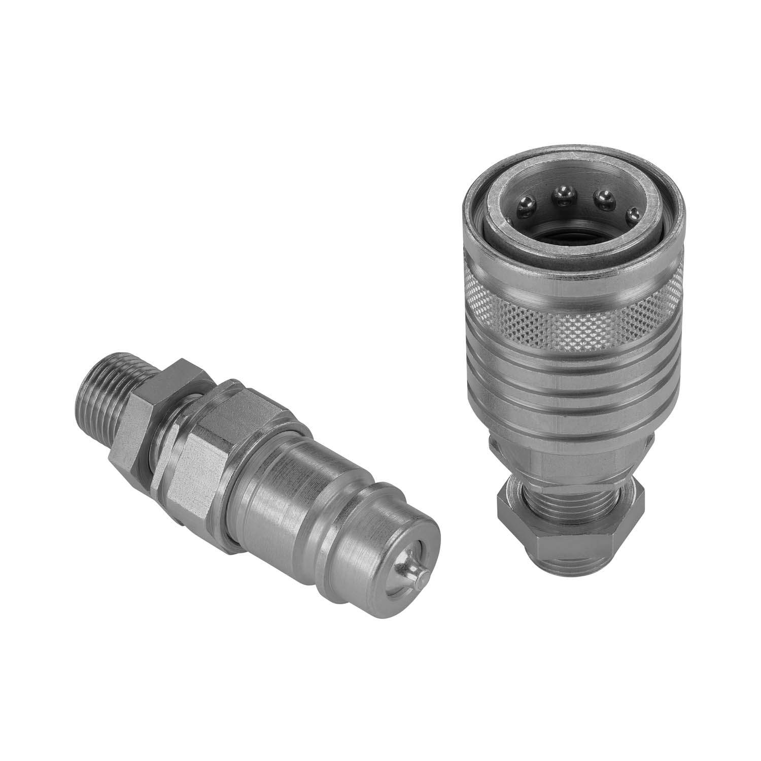 Stauff 6100108097. push to connect coupl. male BG 3 - Nominal Size 12,5 BSPP-female thread G 3/8" ISO 7241-1 Serie A Push-Pull, WITHOUT valve Without sealing