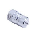 Stauff 6100240767. Quick Release Coupling ISO A Male Size 12 1/2 NPT Female Viton Seal 316 Stainless Steel Max Working Pressure: 300 Bar
