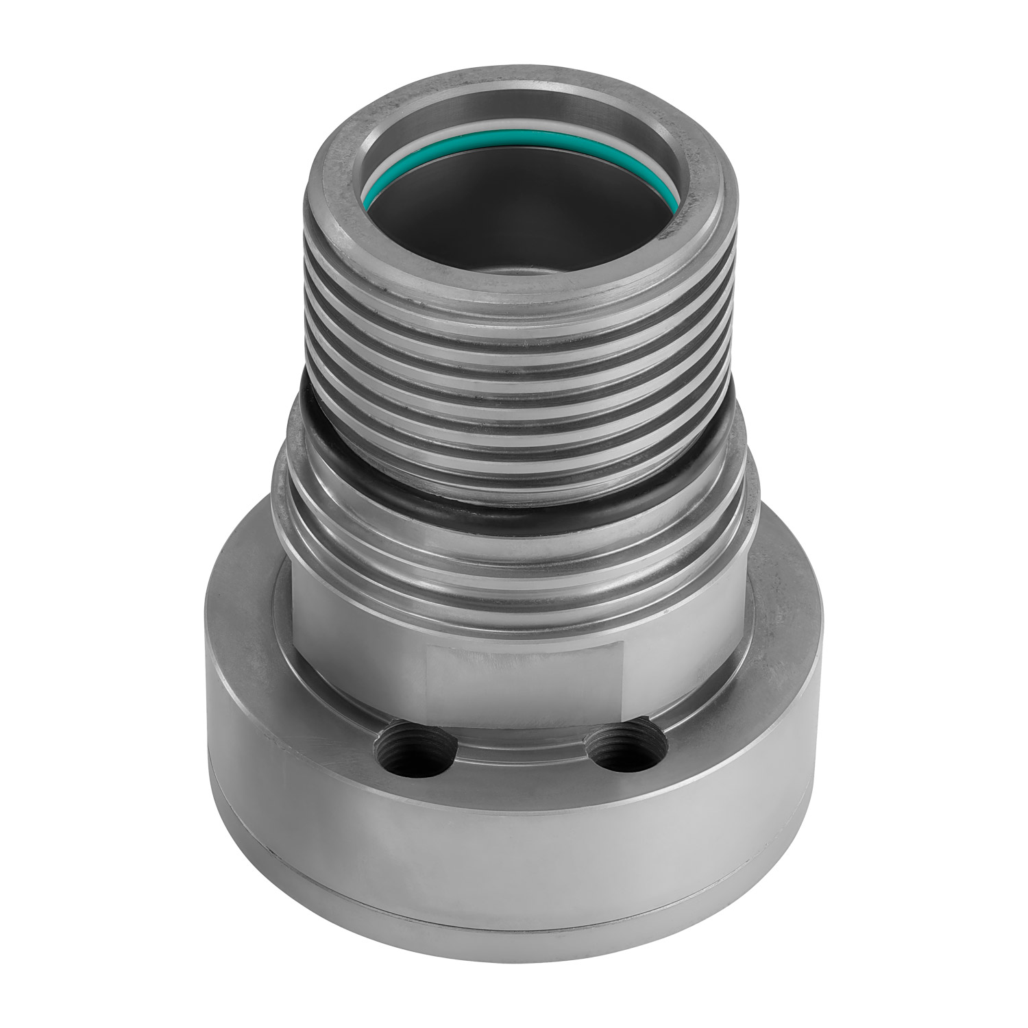 Stauff 6100069650. Screw-to-connect coupling, female body, nom. size DN 25, e.g. for hammer applications, SAE flange connection 1"1/4 (6.000 PSI series), steel, zinc/nickel coated Without sealing
