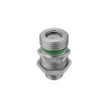 Stauff 6100160562. Flat-Face Screw-to-Connect Tube Coupling Female Body Nom. Size: DN 10 Connection: 10 S 24° Conical Bore and Male Thread without Counter Nut Steel, Zinc/Nickel Coated NBR+PU+PTFE sealing
