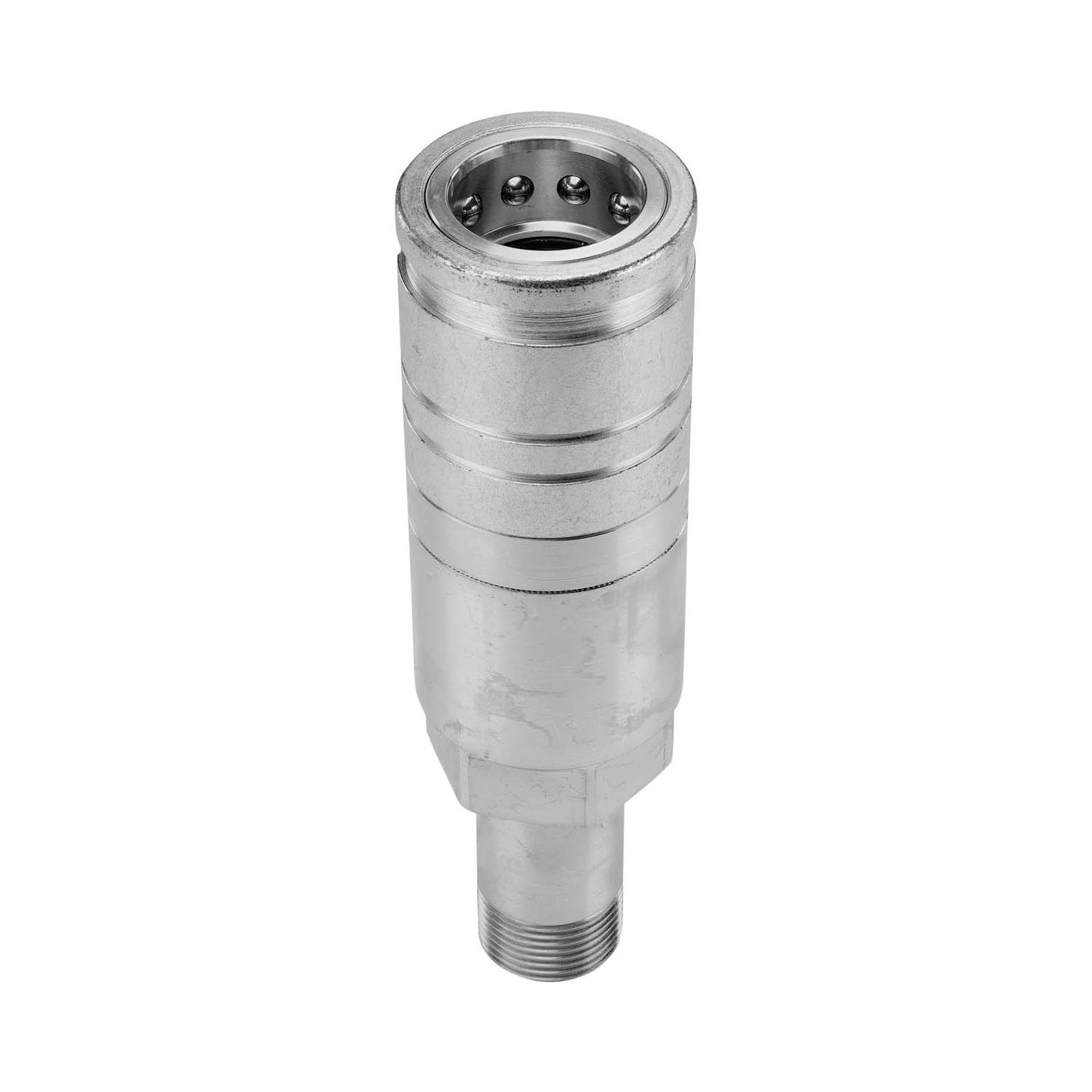 Stauff 6100069897. Quick Release Coupling Female Connect Under Pressure ISO A Tractor Coupling 110.3mm Size 12 M22 x 1.5mm Banjo Screw Carbon Steel NBR+PU+PTFE sealing