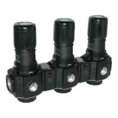 Norgren R74M-4GK-RMN. Regulador manifold estándar Excelon, G1/2, 0,3-10 bar, sin manómetro