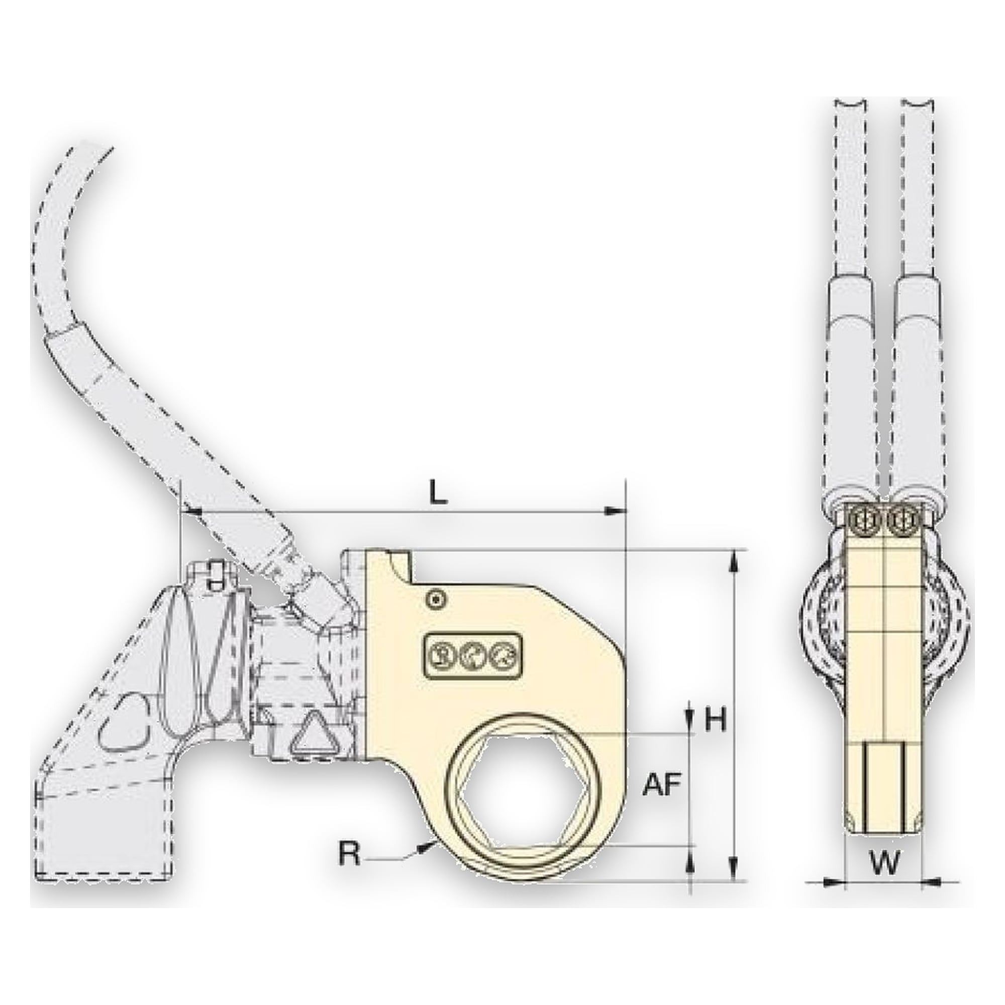Hexagon Cassette, for RSL5000, 2 1/16 in. AF - Enerpac RLP5201