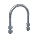 Stauff 1120003221. Round Steel U-Bolt DN 150 Carbon Steel, Zinc Coat 176mm incl. 4x Nuts