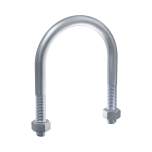 Stauff 1110004536. Rundstahlbügel DN 25 Stahl, unbehandelt 38mm DIN 3570 inkl. 2x Mutter