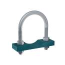 Stauff 1110008534. Round Steel U-Bolt Saddle (Long), Polyamide DN 80 Carbon Steel, zinc-coated 88,9mm incl. 4x Nuts