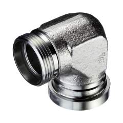 Stauff 1730000101. Flange Adapter 3000 PSI Cutting Ring Connection 24° Size: 1" Carbon Steel C6F Version: 90°