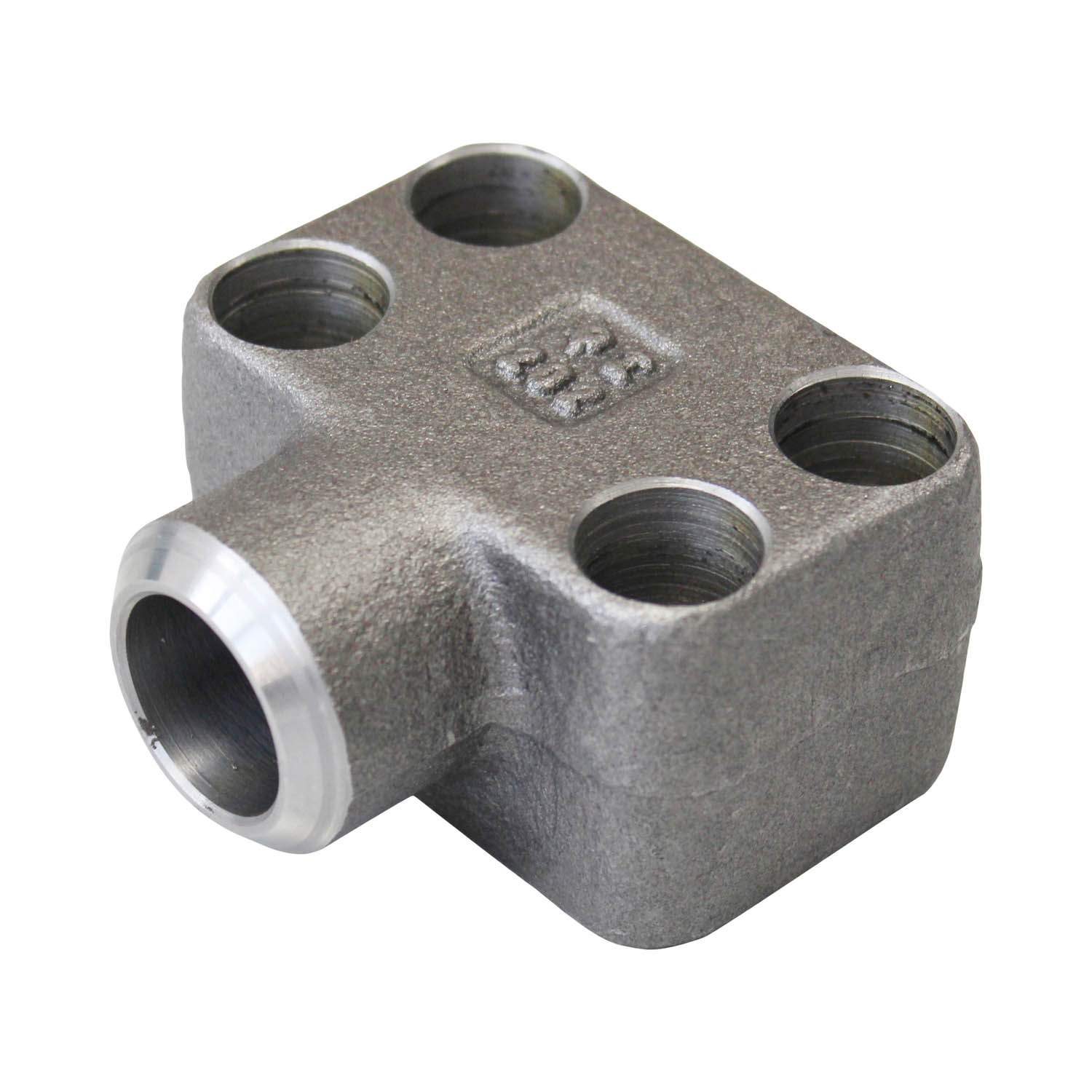 Stauff 1730000357. Einteiliger Flansch 3000 PSI Anschweißversion 90° Hochdruck Größe: 1-1/4" Stahl blank, geölt