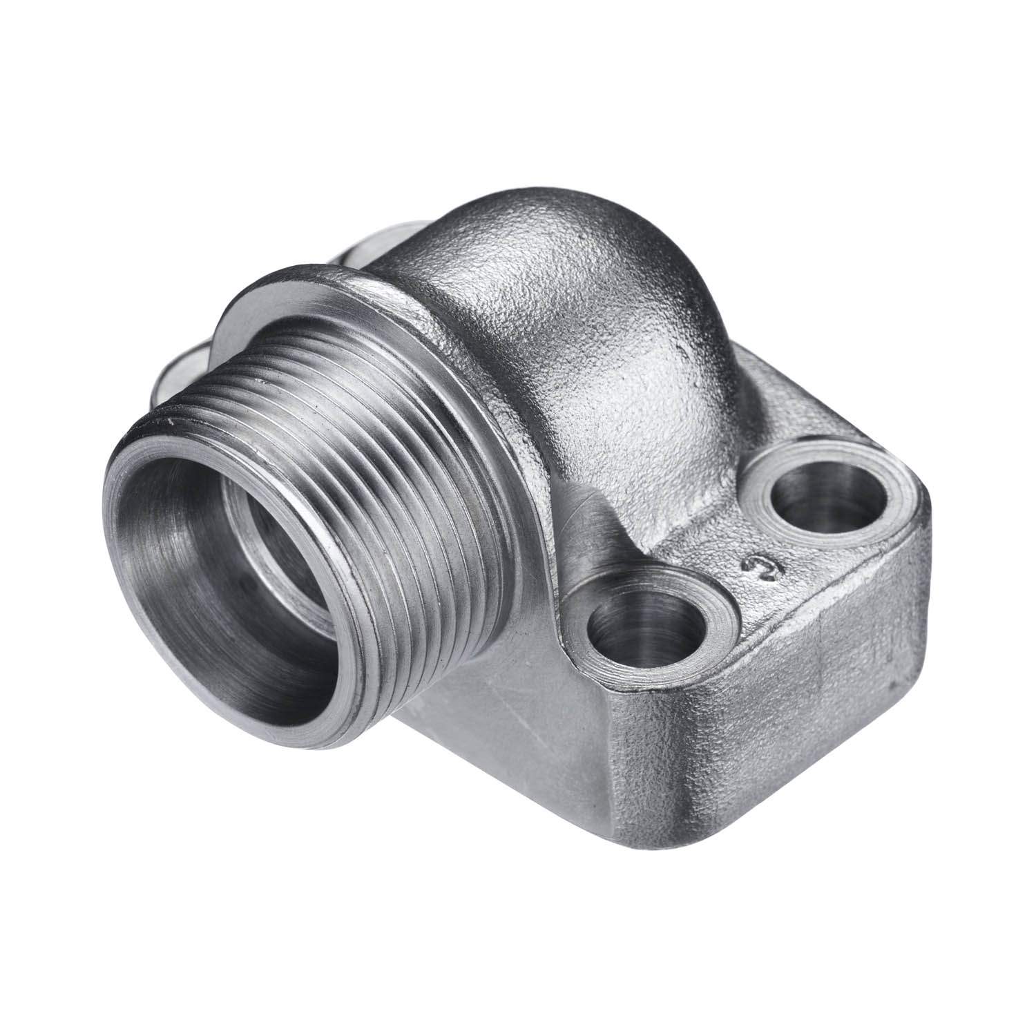 Stauff 1730001510. Einteiliger Flansch 3000 PSI Außengewinde 24°-Konus (DIN2353) Version: 90°, Größe: 3/4" Stahl C6F