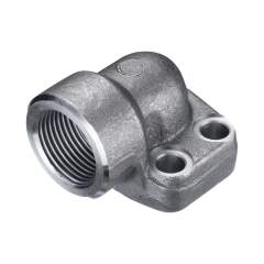 Stauff 1730000386. Einteiliger Flansch 3000 PSI Einschraubversion 90° Gewinde: BSPP / G Größe: 2" Stahl blank, geölt