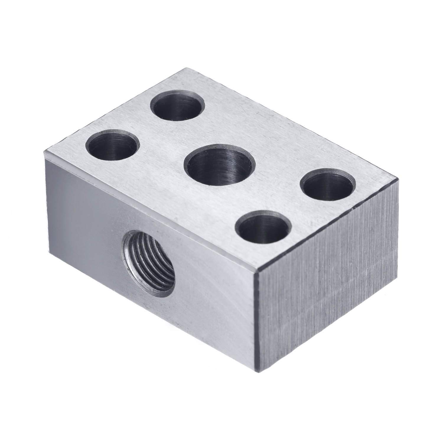 Stauff 1730000966. Einteiliger Flansch 3000 PSI Zwischenplatte Gewinde: G1/4 Größe: 1/2" Stahl blank, geölt