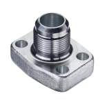 Stauff 1730000394. One-Piece Flange 3000 PSI External Thread JIC 37° (ISO 8434-2) Version: Straight, Size: 1/2" Carbon Steel C6F Carbon Steel C6F