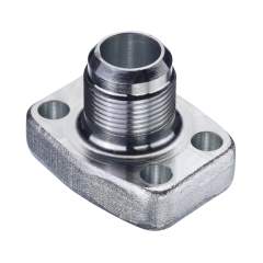 Stauff 1730000394. One-Piece Flange 3000 PSI External Thread JIC 37° (ISO 8434-2) Version: Straight, Size: 1/2" Carbon Steel C6F Carbon Steel C6F