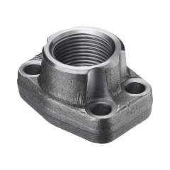 Stauff 1730000803. One-Piece Flange 3000 PSI Screw in Version Straight Thread: NPT / N Size: 1/2" Carbon Steel Blank Oiled