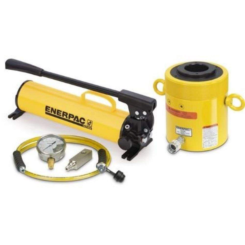 Enerpac SCH1003H, 933 kN, 76 mm Hub, Hohle Hydraulikzylinder und Handpumpenset