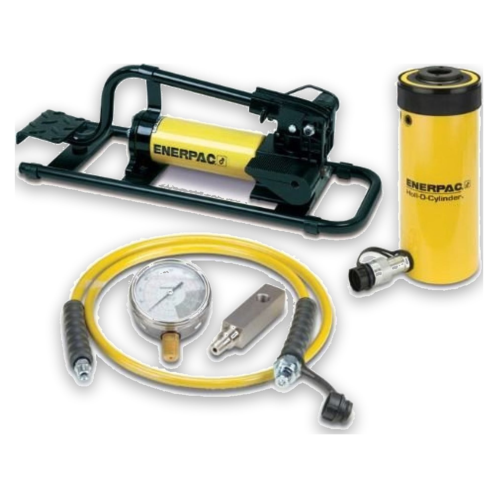 Hohlkolbenzylinder- und Fußpumpen-Set, 215 kN, 49 mm Hub - Enerpac SCH202FP