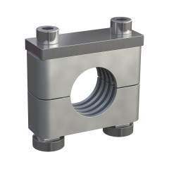 Stauff 1110005357. Komplettschelle Schwere Baureihe Gr. 6S Ø38mm Aluminium W13 Tragschienenmutter Deckpl., IS-Schraube gerippt, mit Vorspannung