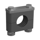 Stauff 1110003901. Clamp Assembly Heavy Series Size 4S Ø19mm Polyamide W13 Mounting Rail Nut Cover Plate, Hex Head Bolt Profiled, with Initial Tension