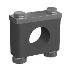 Stauff 1110007771. Komplettschelle Schwere Baureihe Gr. 6S Ø48,3mm Polyamid W13 Tragschienenmutter Deckpl., AS-Schraube glatt, ohne Vorspannung