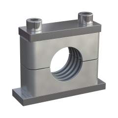 Stauff 1110003162. Komplettschelle Schwere Baureihe Gr. 8S Ø114mm Aluminium W12 Deckpl., IS-Schraube Anschweißpl.