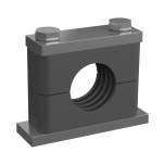 Stauff 1110002771. Clamp Assembly Heavy Series Size 4S Ø25mm Polyamide W12 Weld Plate Cover Plate, Hex Head Bolt Profiled, with Initial Tension