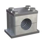 Stauff 1110003431. Clamp Assembly Heavy Series Size 7S Ø70mm Aluminium W12 Weld Plate for double Clamps Cover Plate, Hex Head Bolt Profiled, with Initial Tension