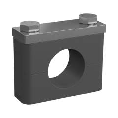 Stauff 1110003540. Clamp Assembly Heavy Series Size 5S Ø38mm Polyamide W19 Cover Plate, Hex Head Bolt Smooth,without Initial Tension
