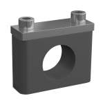 Stauff 1110008768. Komplettschelle Schwere Baureihe Gr. 6S Ø60,3mm Polyamid W4 Deckpl., IS-Schraube glatt, ohne Vorspannung