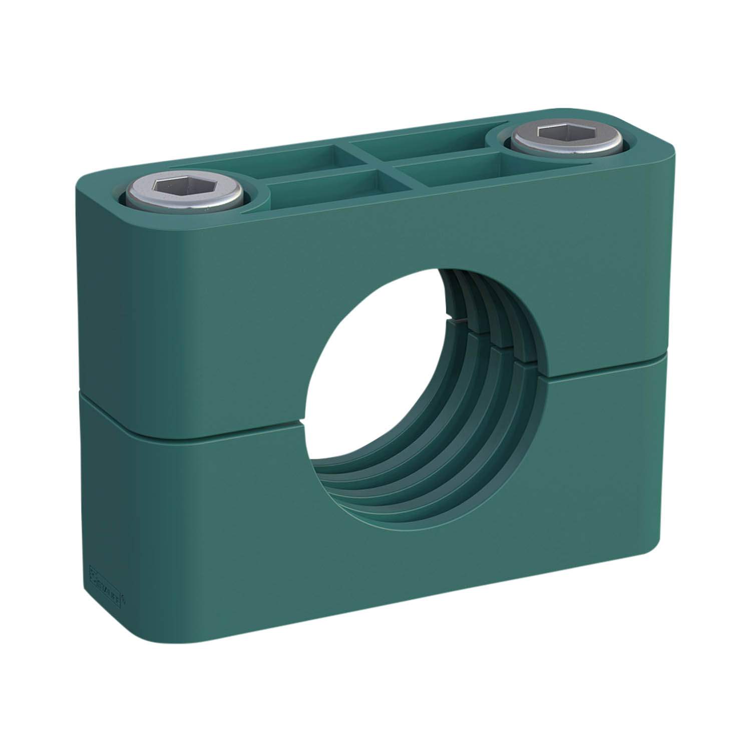 Stauff 1110007341. Komplettschelle Schwere Baureihe Gr. 6S Ø55mm Polypropylen W1 IS-Schraube gerippt, mit Vorspannung