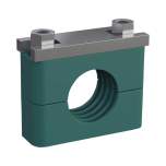 Stauff 1110003721. Komplettschelle Schwere Baureihe Gr. 10S Ø219mm Polypropylen W18 SI-Platte, AF-Schraube gerippt, mit Vorspannung