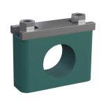 Stauff 1110015315. Clamp Assembly Heavy Series Size 6S Ø42mm Polypropylene W2 Safety Plate, Stacking Bolt Smooth,without Initial Tension