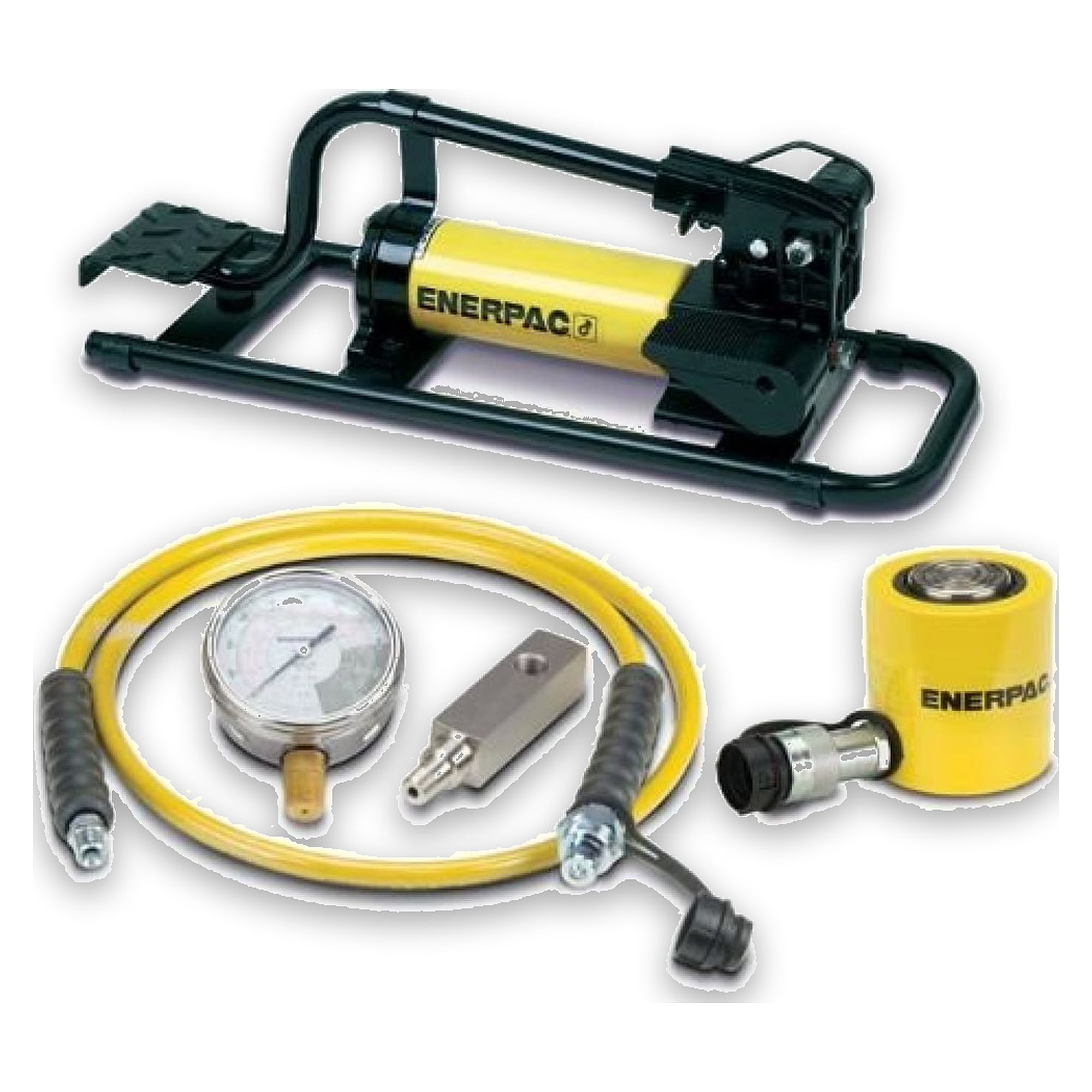 Kurzhubzylinder- und Fußpumpen-Set, 201 kN, 45 mm Hub - Enerpac SCL201FP