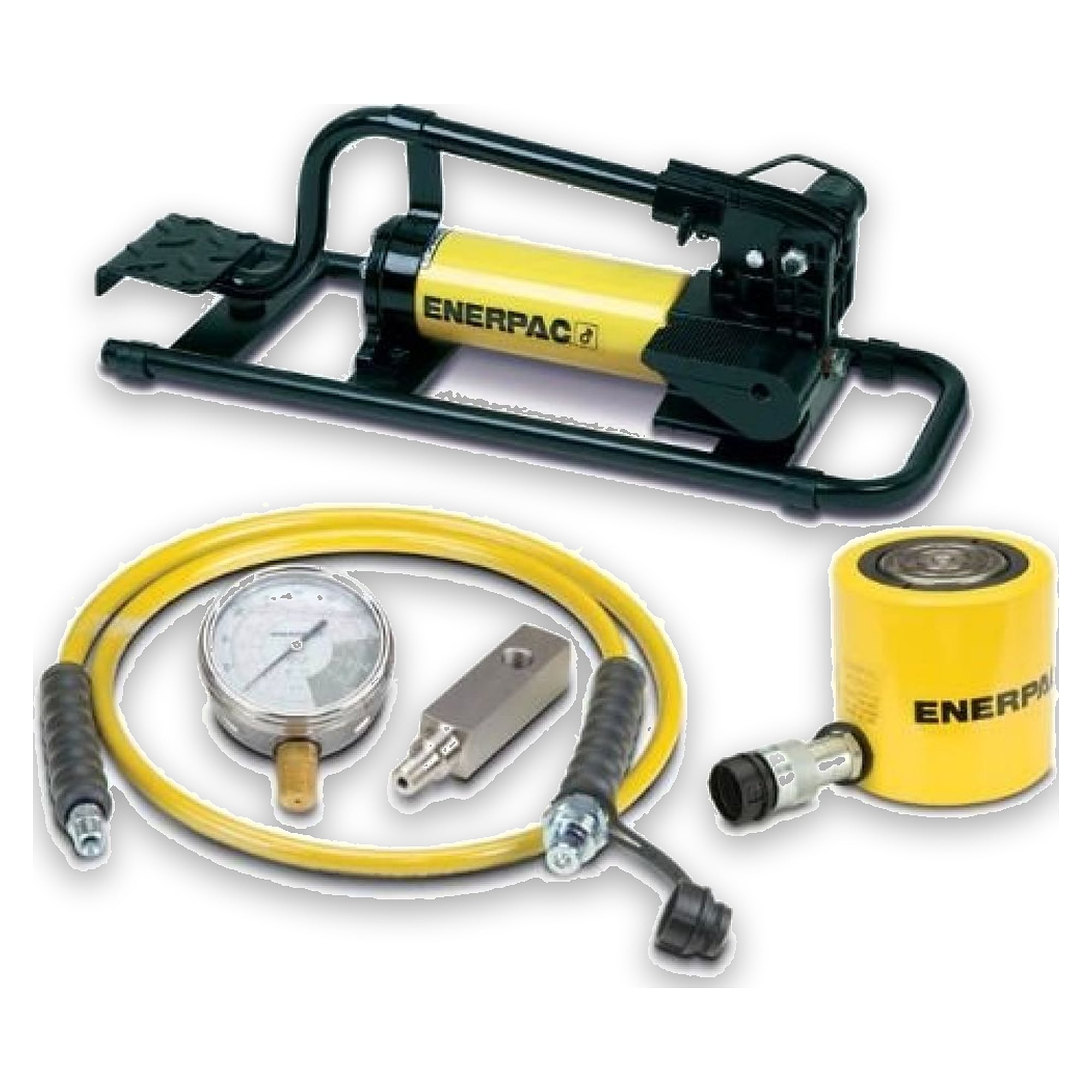 Kurzhubzylinder- und Fußpumpen-Set, 295 kN, 62 mm Hub - Enerpac SCL302FP