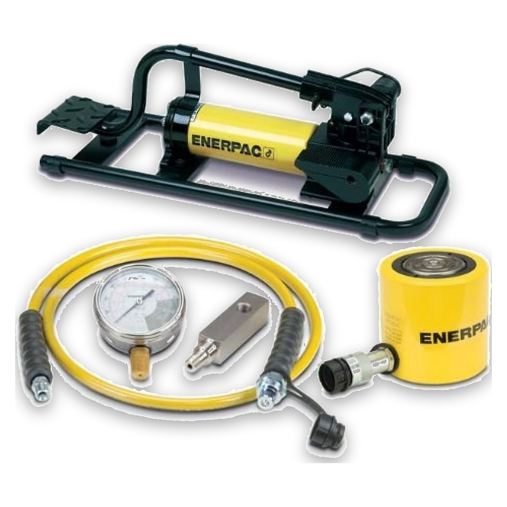 Low Height Cylinder and Foot Pump Set, 435 kN, 60 mm Stroke - Enerpac SCL502FP