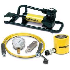 Enerpac SCL502FP, 435 kN, 60 mm Hub, Niedriger hydraulischer Zylinder und Fußpumpenset