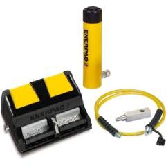 Enerpac SCH202XA, 215 kN, 49 mm Stroke, Hollow Hydraulic Cylinder and Air Pump Set