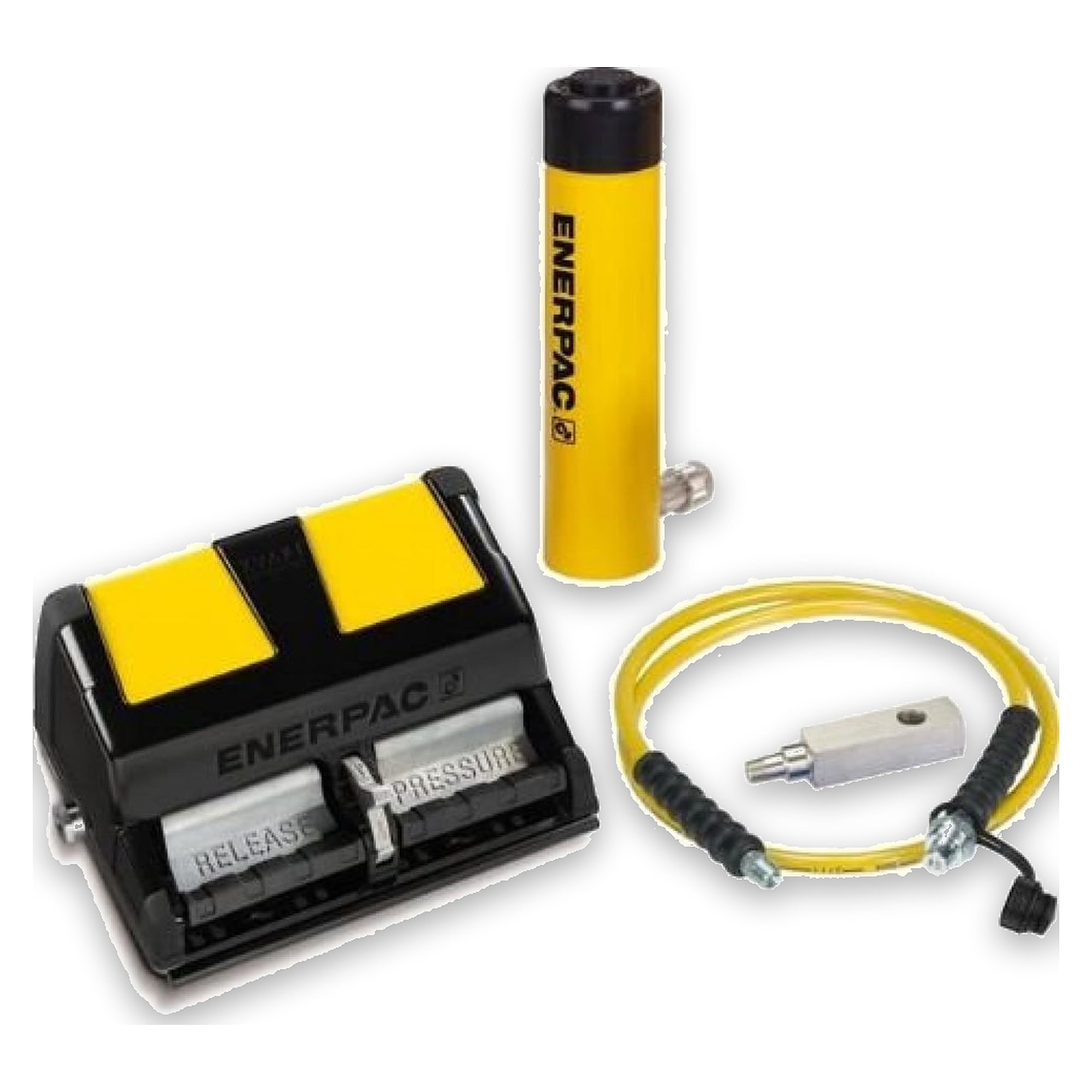 Kurzhubzylinder- und Luftpumpen-Set, 435 kN, 60 mm Hub - Enerpac SCL502XA