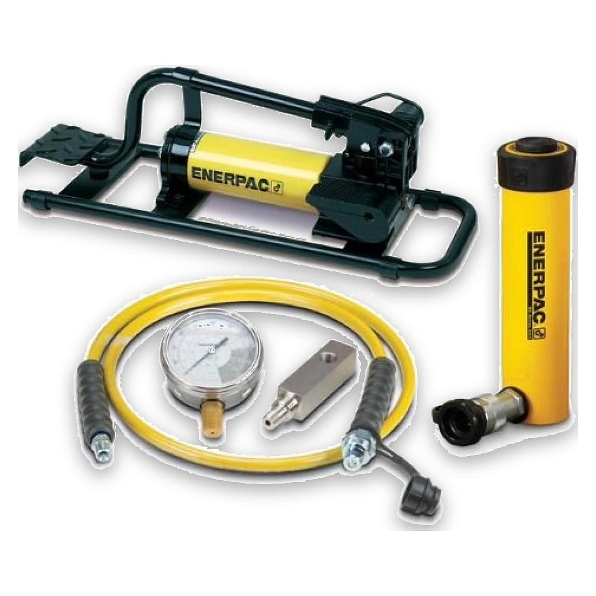 Hydraulikzylinder- und Fußpumpen-Set, 101 kN, 156 mm Hub - Enerpac SCR106FP
